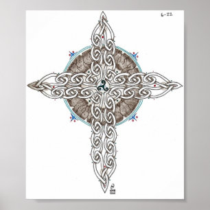 Póster Cruz celta