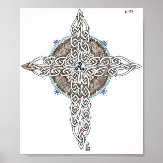 Póster Cruz celta