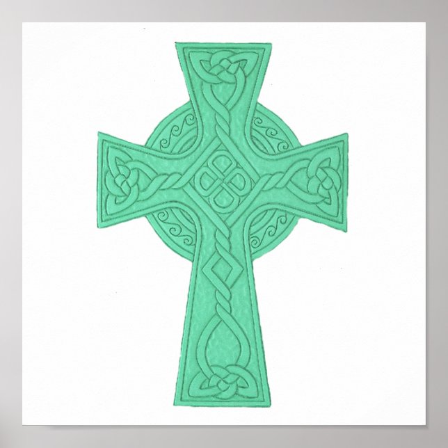 Póster Cruz Celta 3 Verde (Frente)