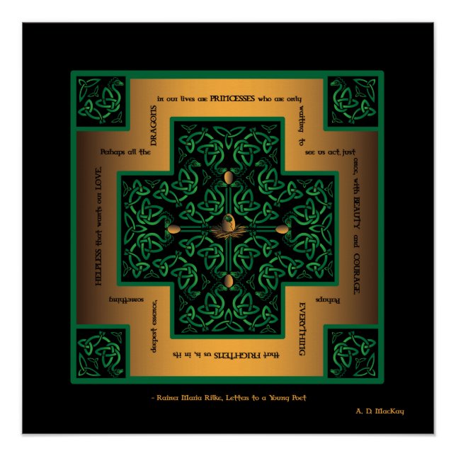 Póster Cruz Celta del Huevo Dragon (Anverso)