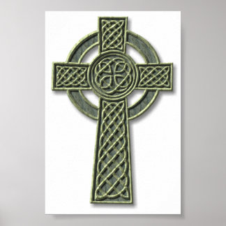 Póster Cruz Celta - Piedra Verde