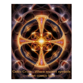Póster Cruz Celtic Cosmic Energy