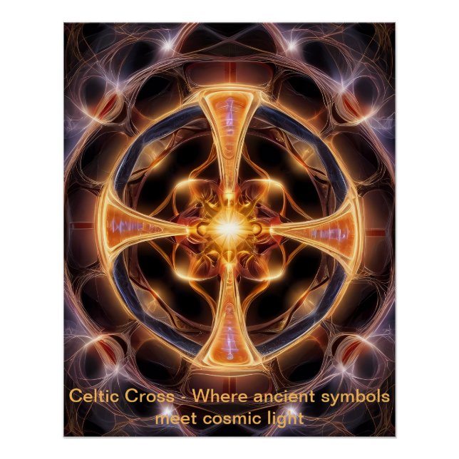Póster Cruz Celtic Cosmic Energy (Anverso)