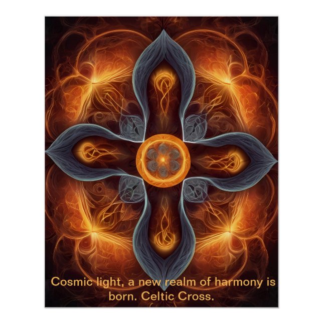 Póster Cruz Celtic Cosmic Energy (Anverso)