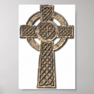 Póster Cruz céltica - piedra