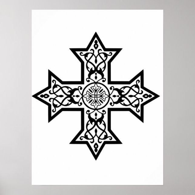Póster Cruz copta (Frente)
