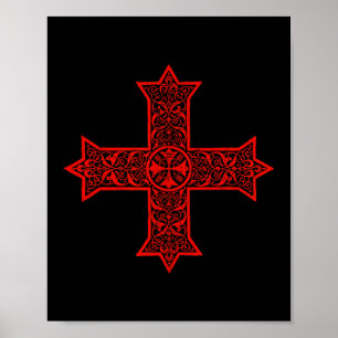 Póster Cruz copta Iglesia ortodoxa copta Cristo oriental