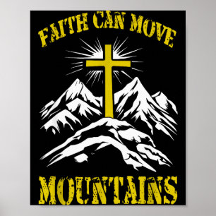 Póster Cruz Cristiana La Fe Mueve Montañas