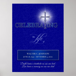 Póster Cruz Cristiana Religiosa Celebración de la Vida