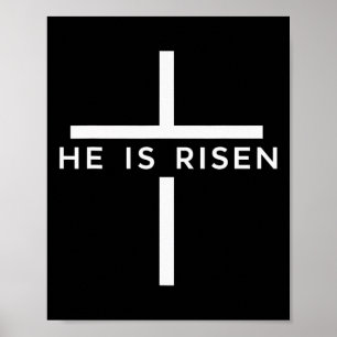 Póster Cruz de fe Jesús Resurrección Cristianos 