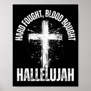 Póster Cruz de Halleluja comprada con sangre luchada