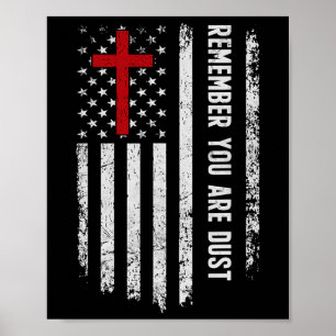 Póster Cruz De La Bandera De Estados Unidos Recuerda Que 