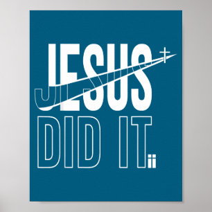 Póster Cruz de la Fe Cristiana Jesús lo Hizo