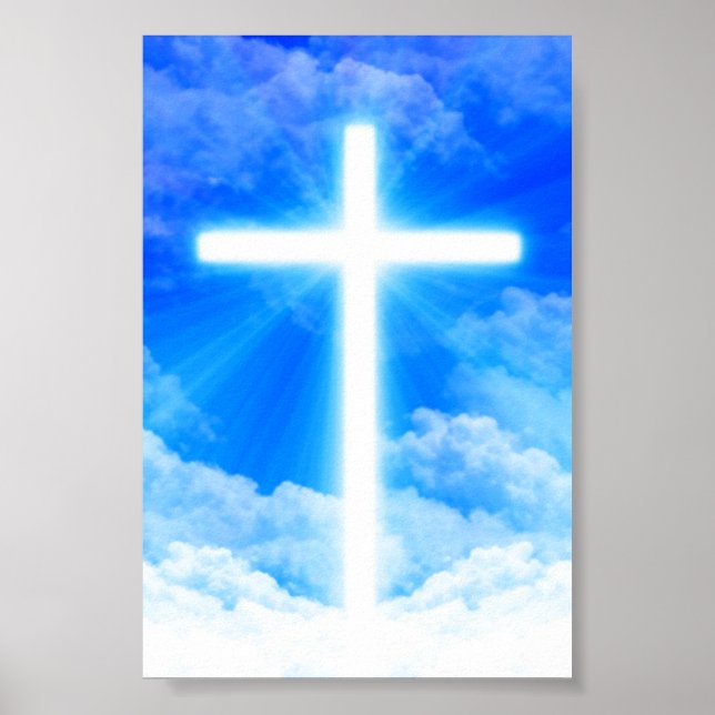 Póster Cruz de la Luz Jesucristo Personalizable Cristiano (Frente)
