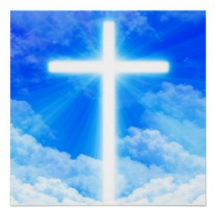 Póster Cruz de la Luz Jesucristo Personalizable Cristiano