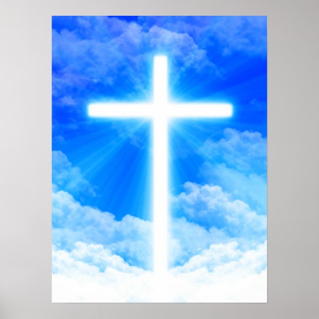 Póster Cruz de la Luz Jesucristo Personalizable Cristiano (Frente)