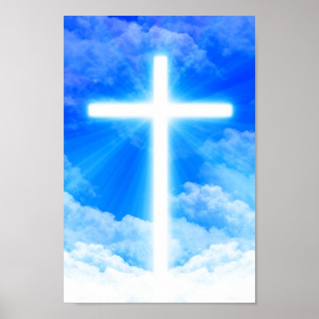 Póster Cruz de la Luz Jesucristo Personalizable Cristiano (Frente)