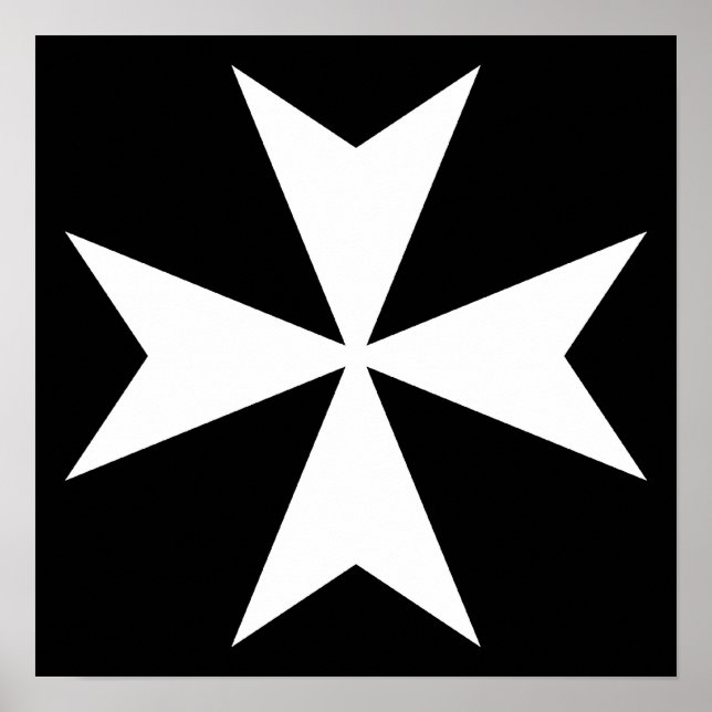 Póster Cruz de Malta blanca (Frente)