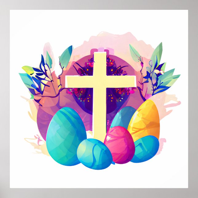 Póster Cruz de Pascua Cristiana (Frente)