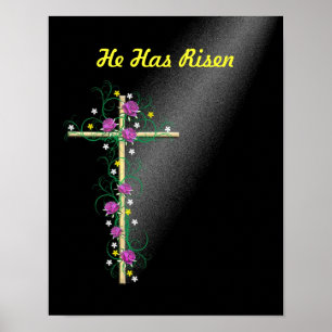 Póster Cruz de Pascua Jesús Poster de Resurrección