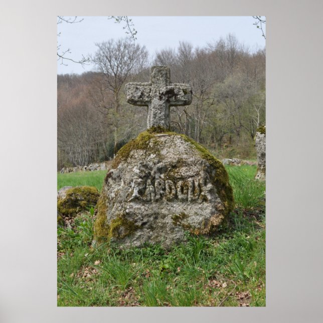 Póster Cruz de piedra de Saint Pardoux (Frente)