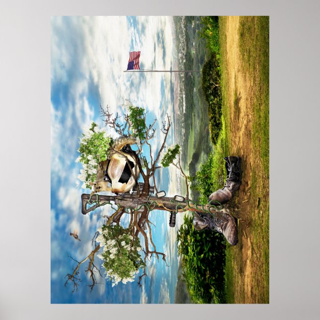 Póster Cruz de soldados caídos (Frente)