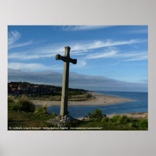 Póster Cruz de St. Cuthbert, Alnmouth Northumberland