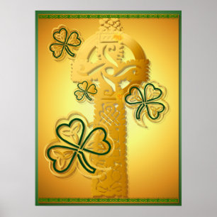 Póster Cruz del oro y poster de los tréboles