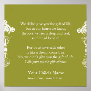 Póster Cruz etíope - Poema de adopción