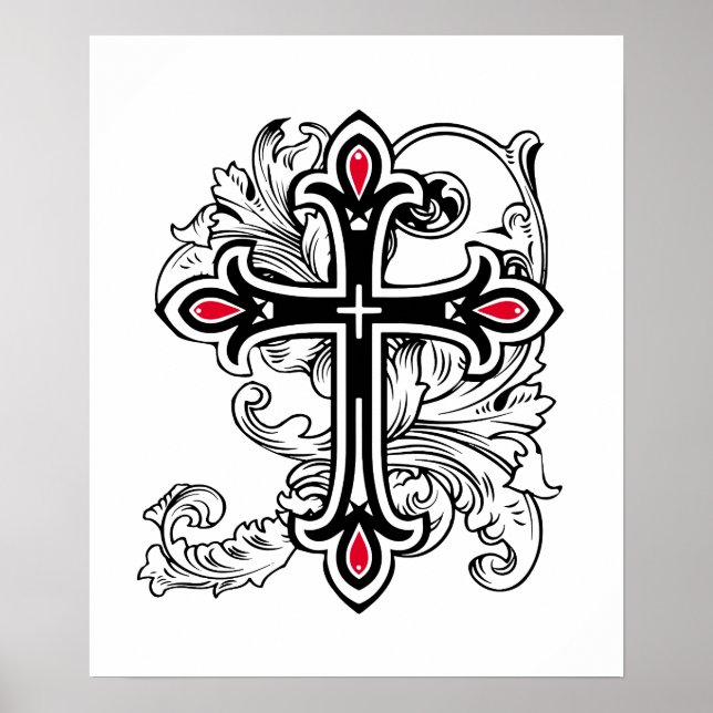 Póster Cruz gótica (Frente)