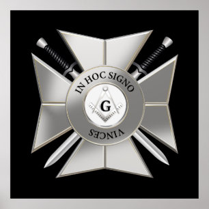 Póster Cruz masónica