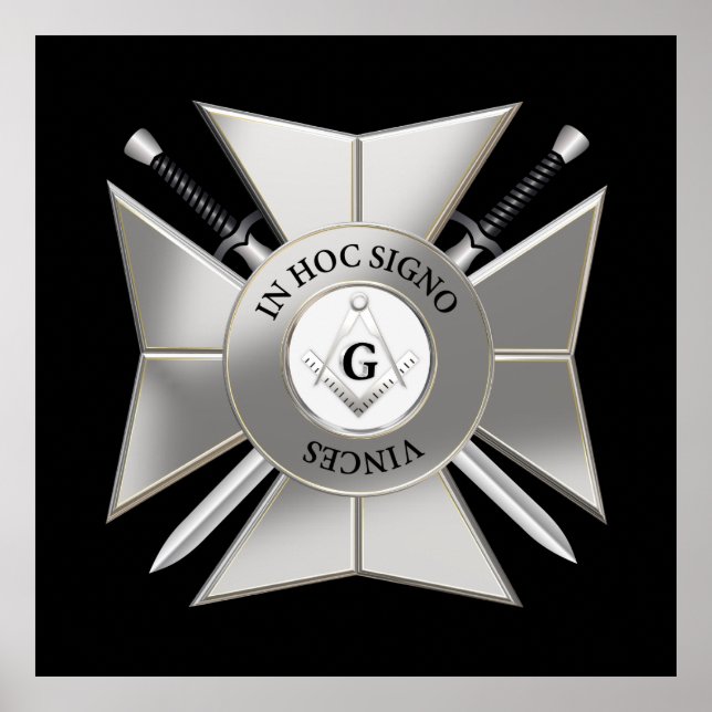 Póster Cruz masónica (Frente)