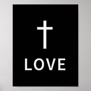 Póster Cruz Mínima Cristiana Amor Sutil Modo Religioso