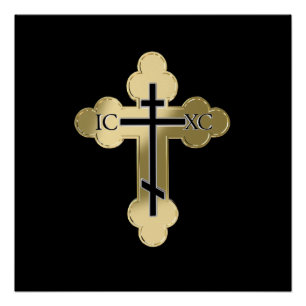 Póster Cruz ortodoxa cristiana