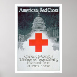 Póster Cruz Roja cargada por el congreso (US00297)