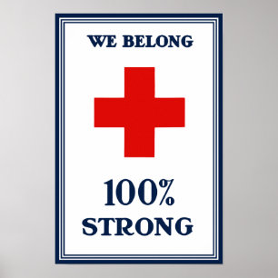 Póster Cruz Roja - Somos 100% fuertes