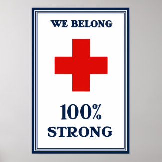 Póster Cruz Roja - Somos 100% fuertes
