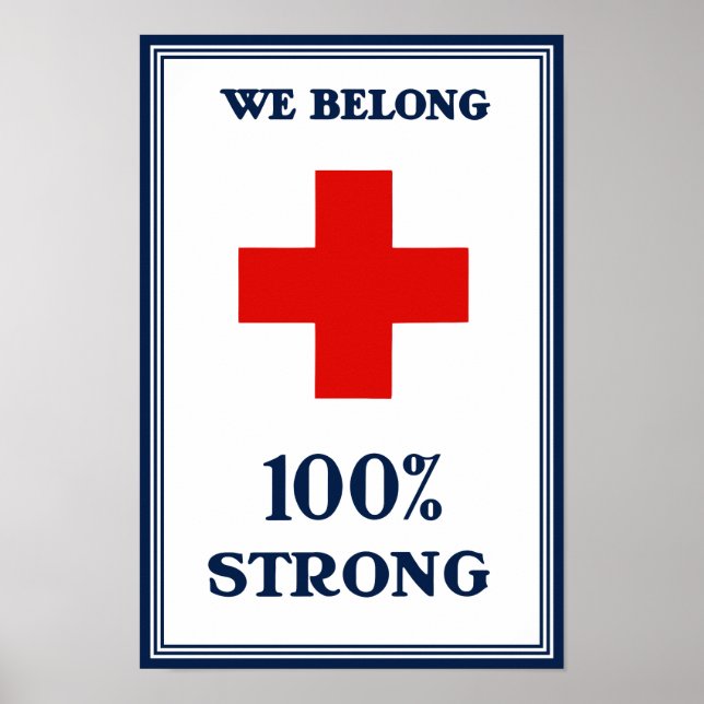 Póster Cruz Roja - Somos 100% fuertes (Frente)