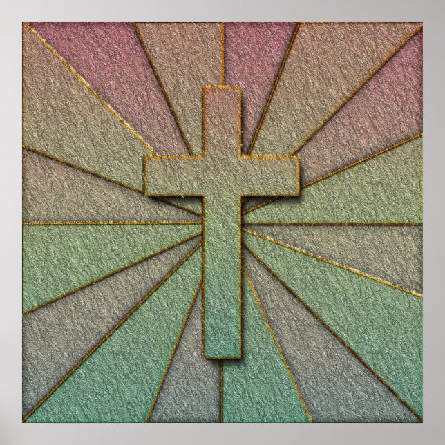 PÓSTER CRUZ TEXTURADA CONCRETA (Frente)