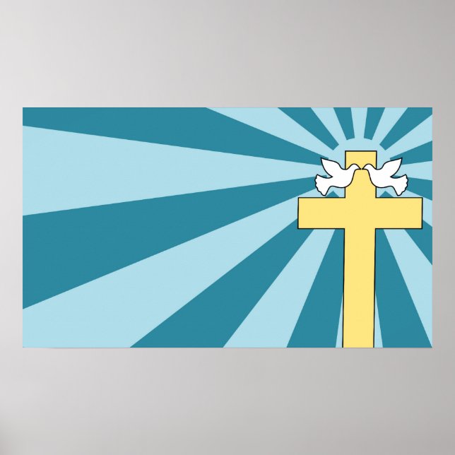 Póster Cruz y palomas sagradas (Frente)