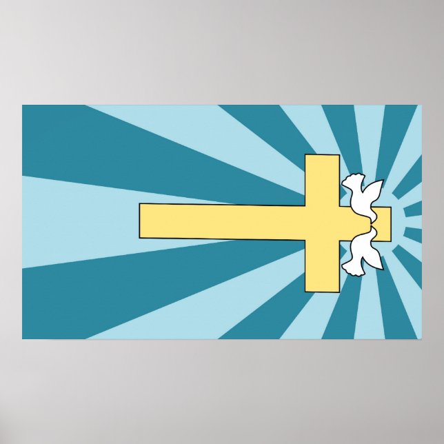 Póster Cruz y palomas sagradas (Frente)