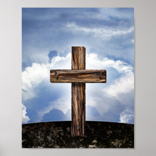 Póster Cruza irregular con cielo