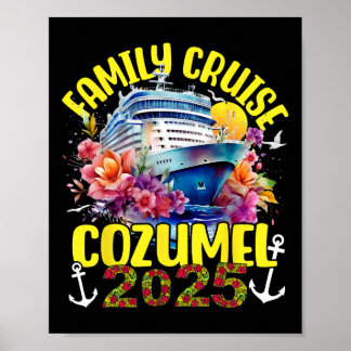 Póster Cruzada Familiar 2025 Cozumel México Viaje Familia