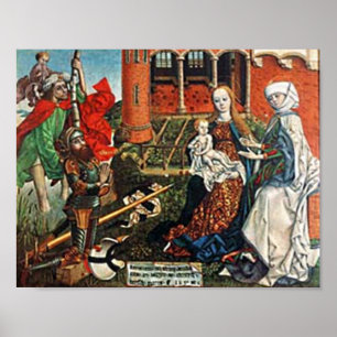 Póster Cruzado antes de niño de cristiano