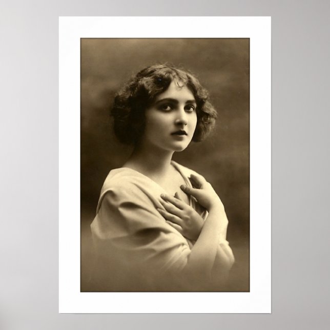 Póster cruzan los brazos de una mujer victoriana (Frente)