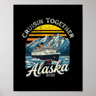 Póster Cruzando al Estilo Antiguo Juntos Alaska 2025 Amig