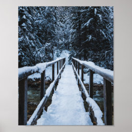 Póster Cruzando el río en invierno