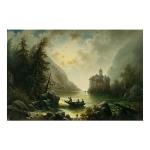 Póster Cruzando en una noche de luna – Albert Rieger