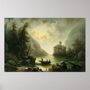 Póster Cruzando en una noche de luna – Albert Rieger