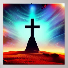 Póster Cruzar en un Poster espacial desierto